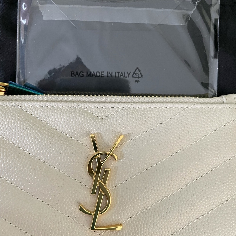 Saint Laurent monogram zippered card case